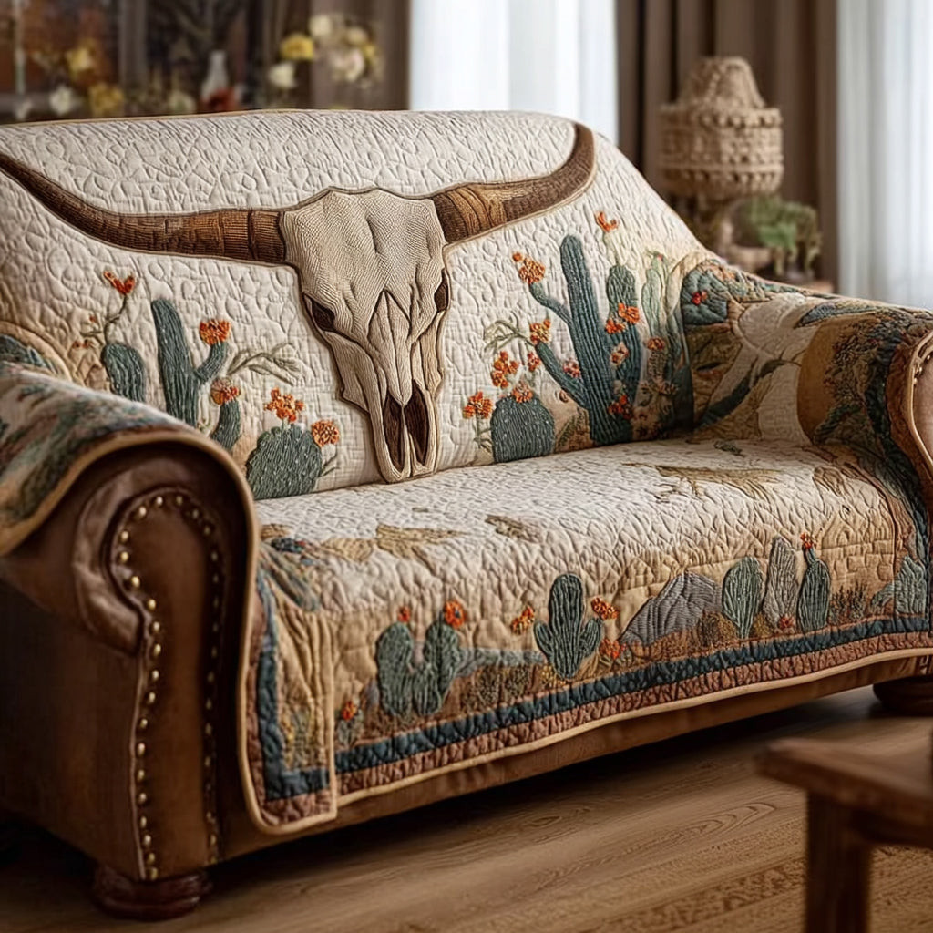 Wild Longhorn Horizon Quilted Sofa Cover Best Sofa Covers Something Special For Fathers Day - Tradiviet