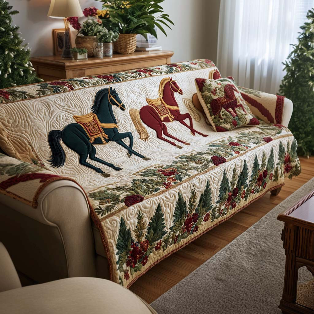 Wild Meadow Quilted Sofa Cover The Best Sofa Covers Christmas Gifts For Horse Trainers - Tradiviet
