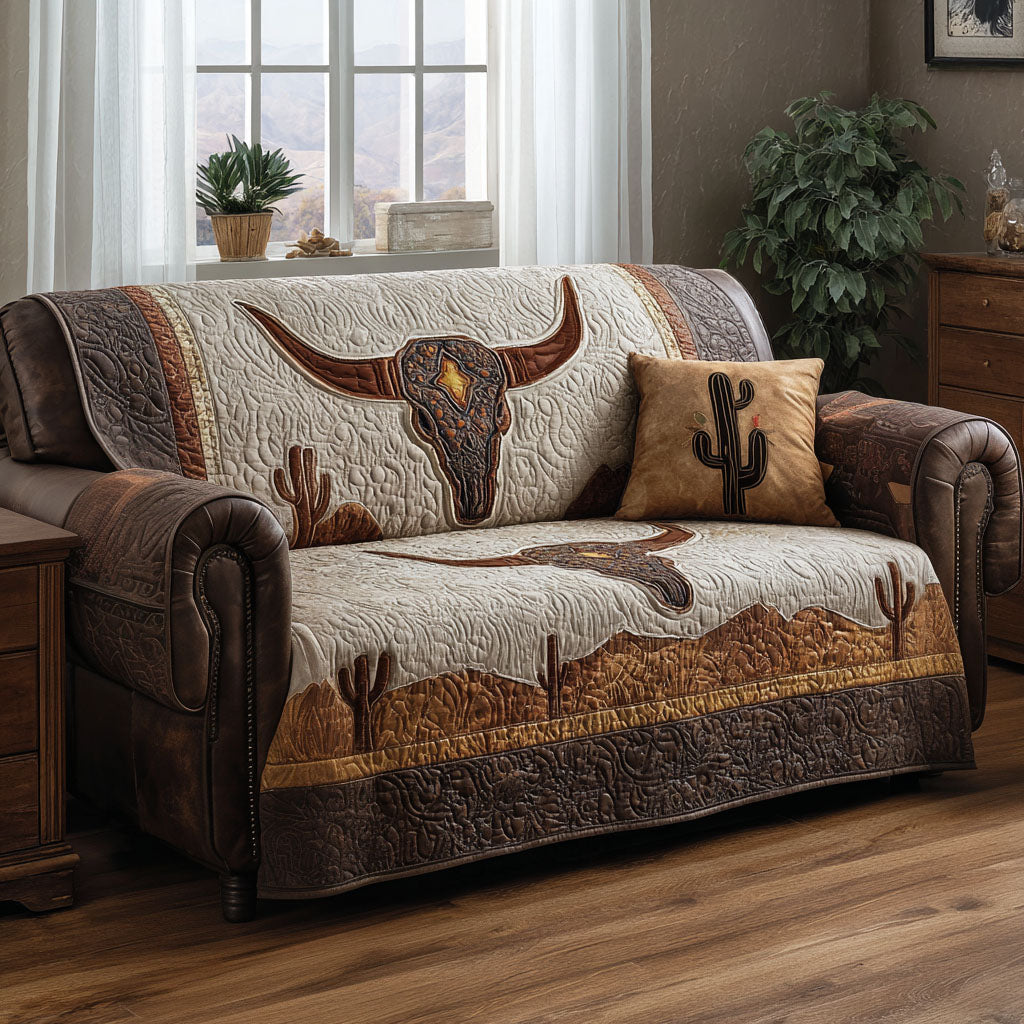 Wild Range Blessing Quilted Sofa Cover Shelf Room Decor Cozy Housewarming Gift Ideas - Tradiviet