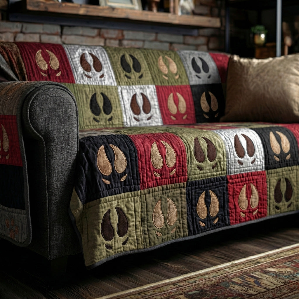 Wild Ridge Tracks Quilted Sofa Cover Rustic Home Room Decor Gift For Room Lovers - Tradiviet