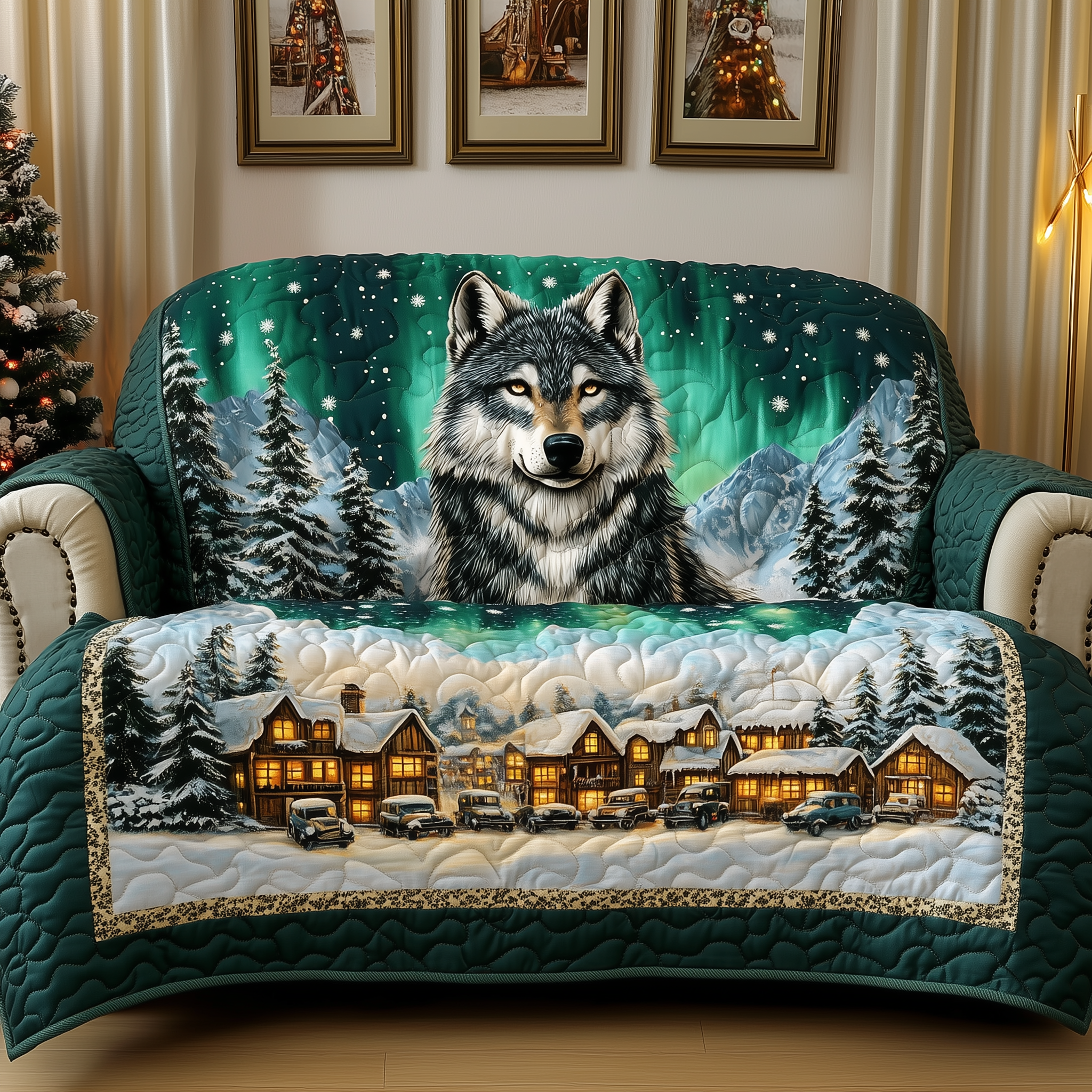 Wild Sovereign Quilted Sofa Cover Wildlife Home Couch Cover New Home Gift Ideas - Tradiviet