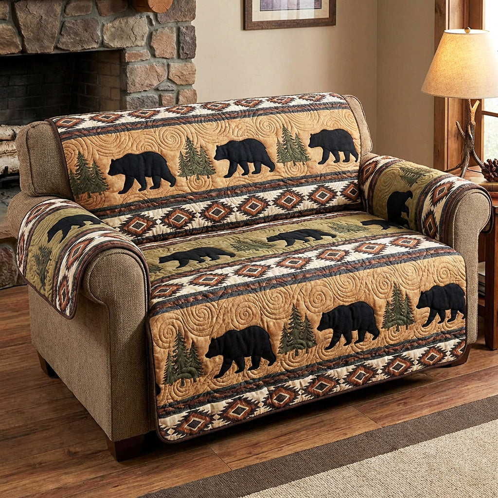 Wild Timber Quilted Sofa Cover Couch And Sofa Covers Native American Gift Ideas - Tradiviet