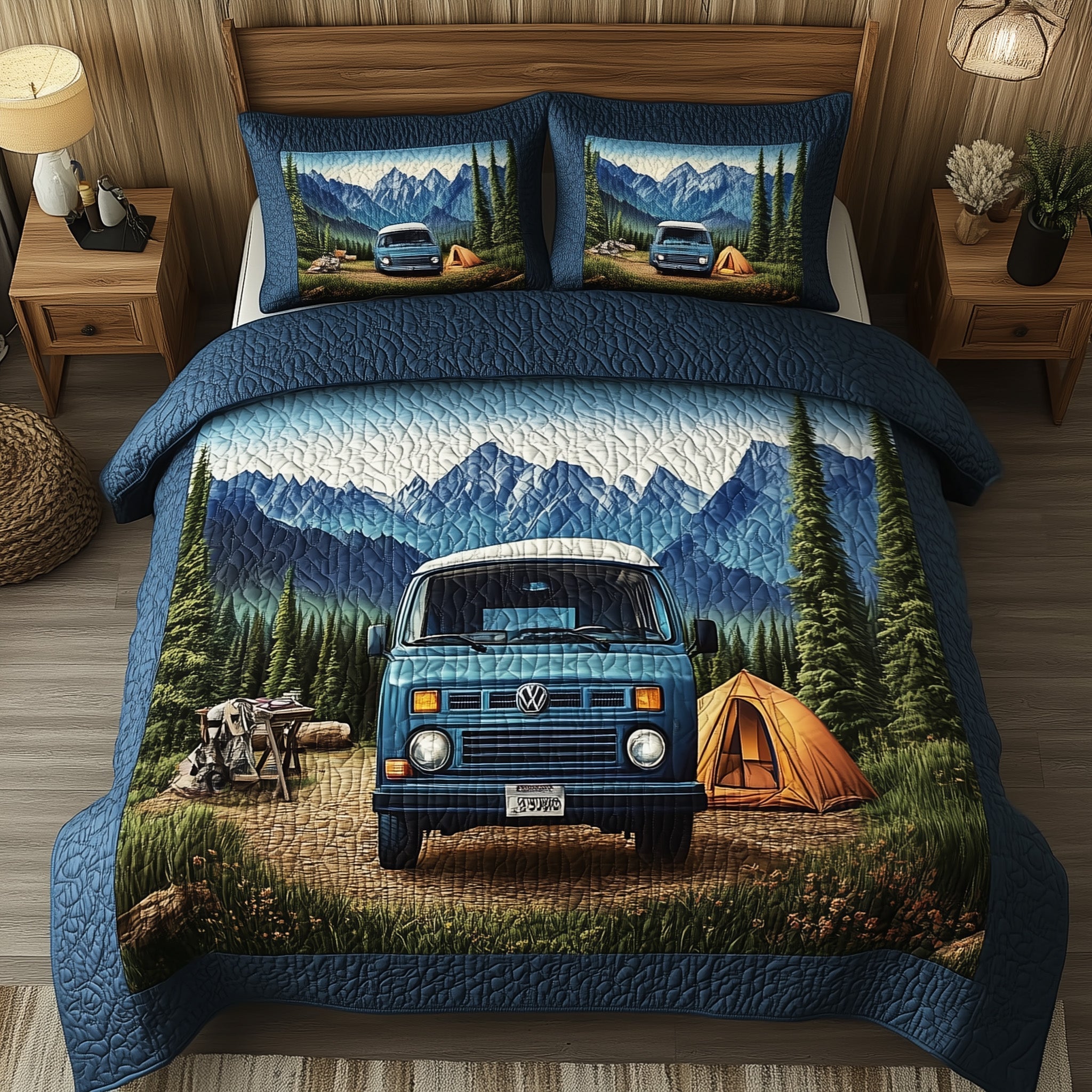 WildBase Camp Quilted Bedding Set Wild Base Dream Gift For WildBase Camp - Tradiviet