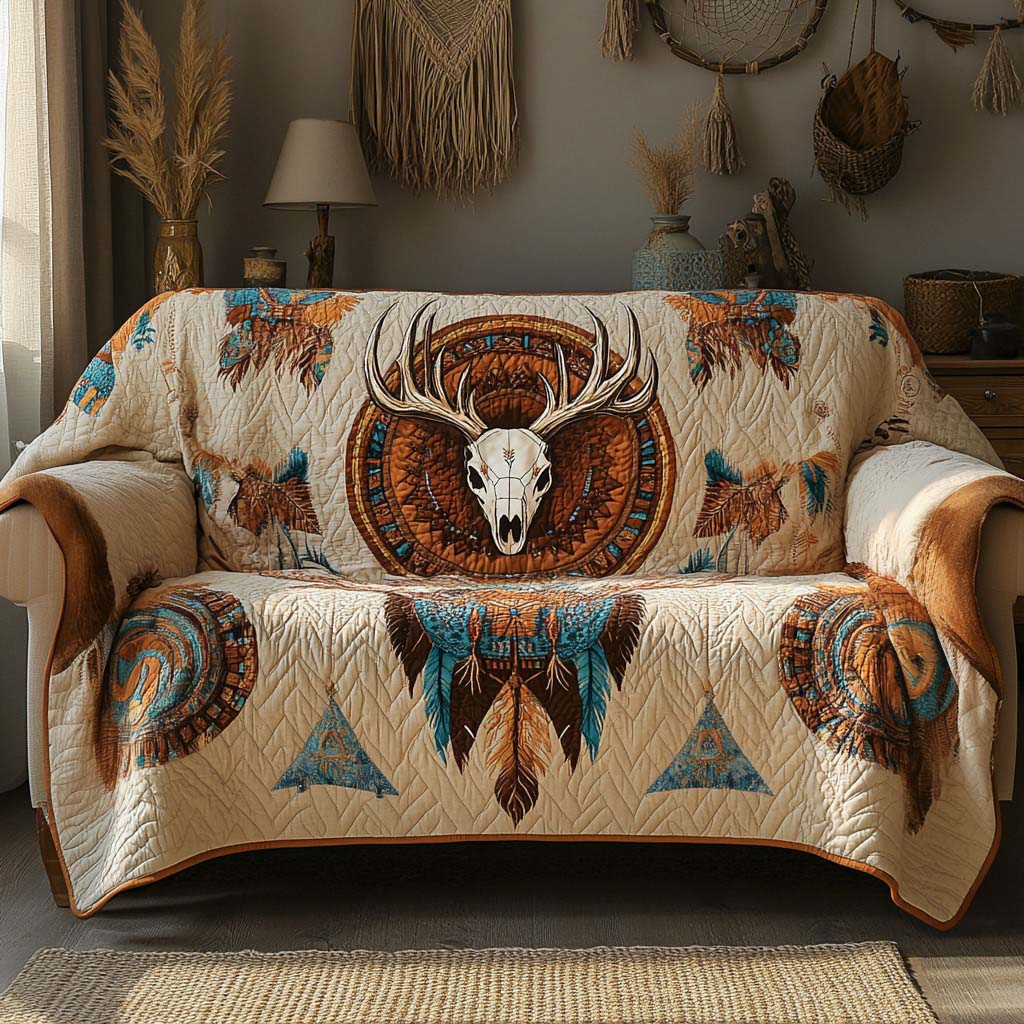 Wilderness Spirit Quilted Sofa Cover Cute Room Decor Top Home Decor Gifts - Tradiviet