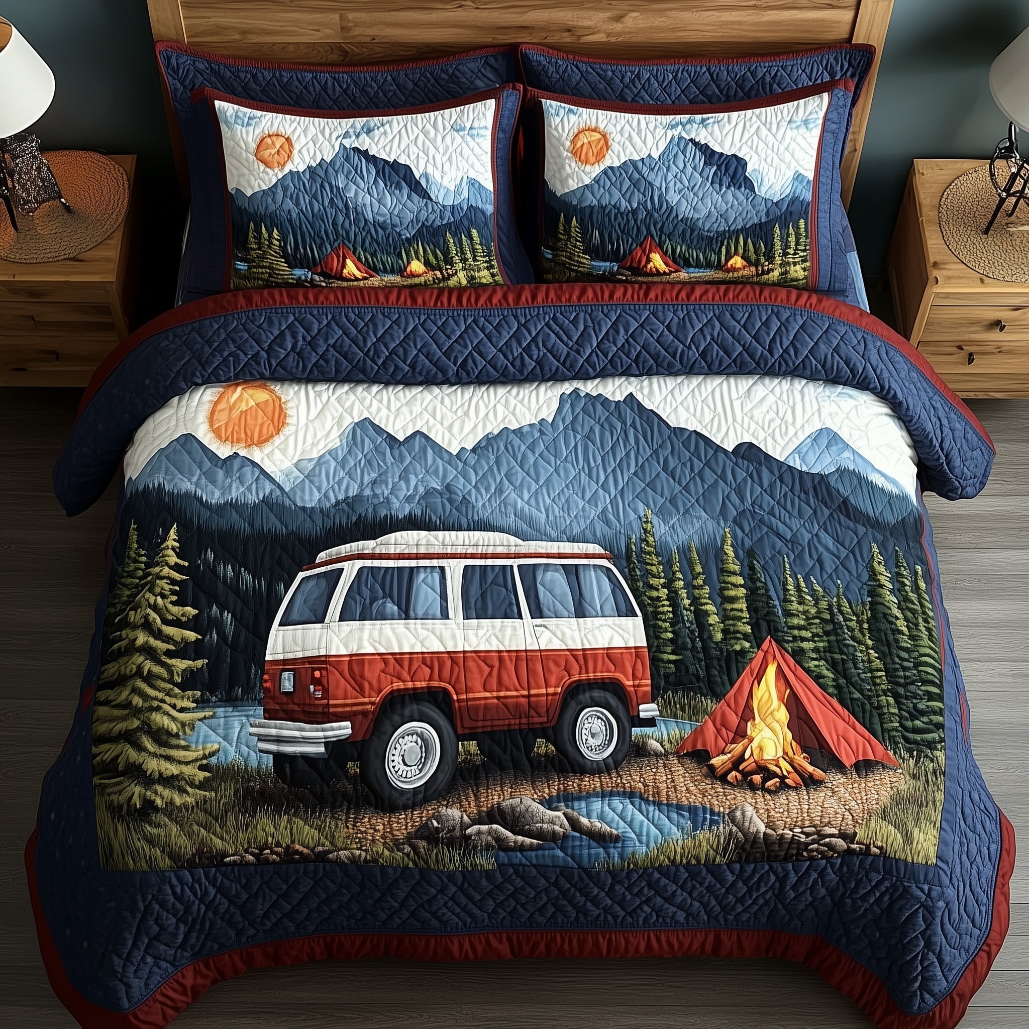Wilderness Wander Quilted Bedding Set Wilderness Wander Artistry Gift For Wilderness Lovers - Tradiviet