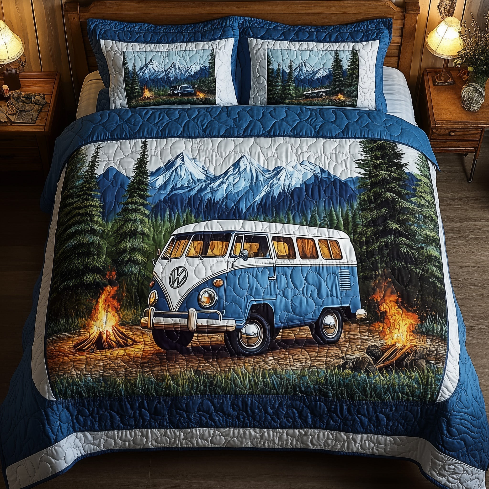 Wilderness Wander Quilted Bedding Set Wilderness Wander Hideaway Gift For Wander - Tradiviet