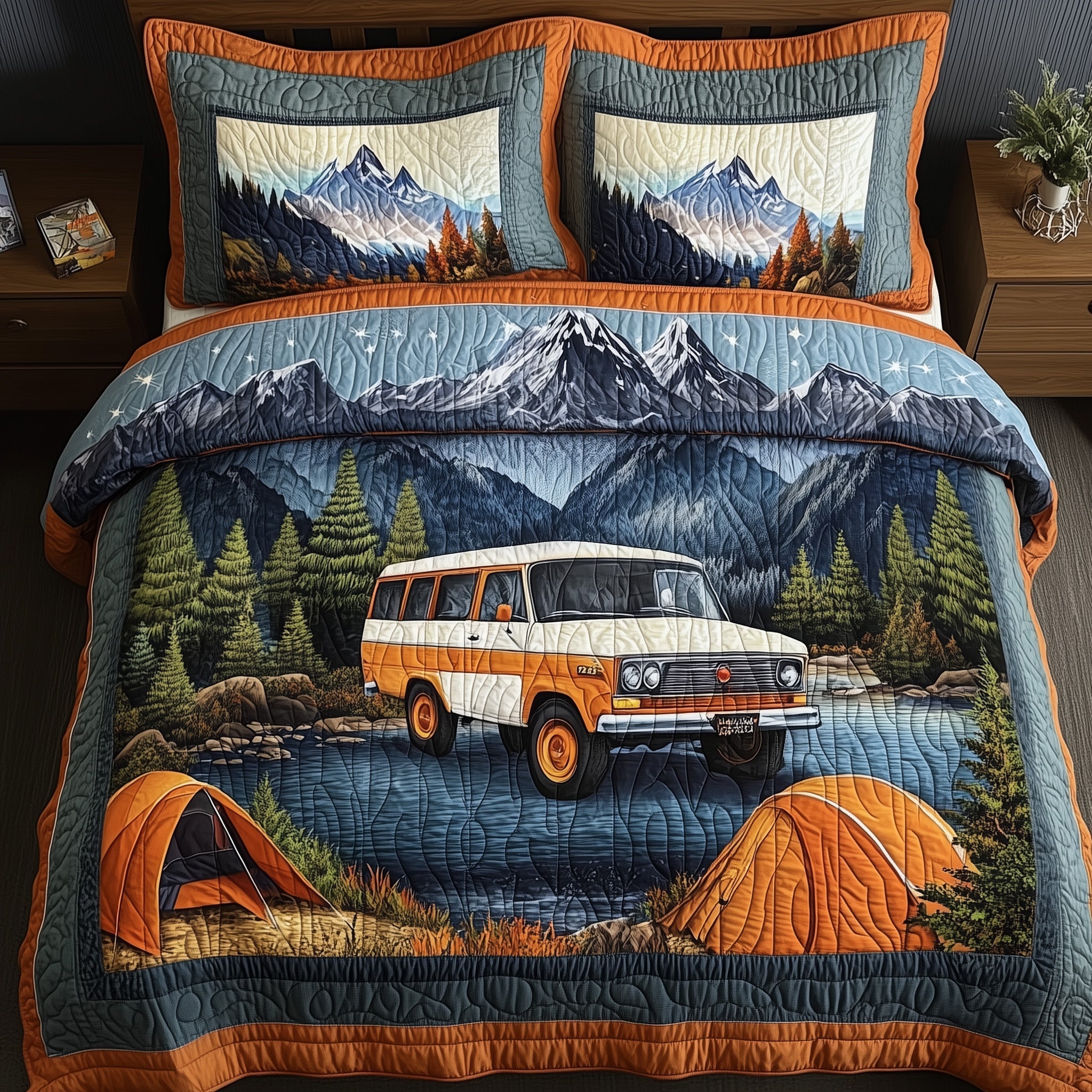 Wildwood Hideaway Quilted Bedding Set Wildwood Hideaway Harmony Gift For Wildwood Hideaway - Tradiviet