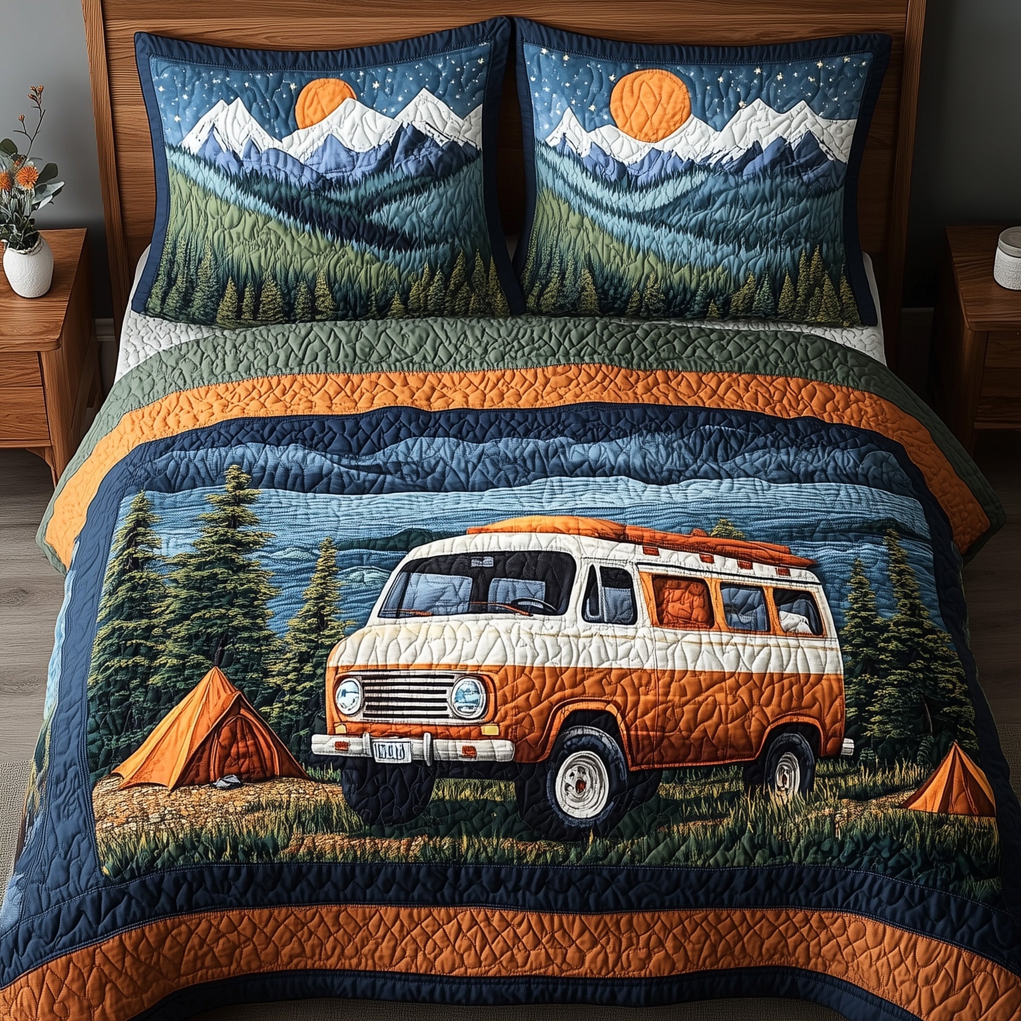 Wildwood Hideaway Quilted Bedding Set Wildwood Hideaway Heritage Gift For Wildwood - Tradiviet