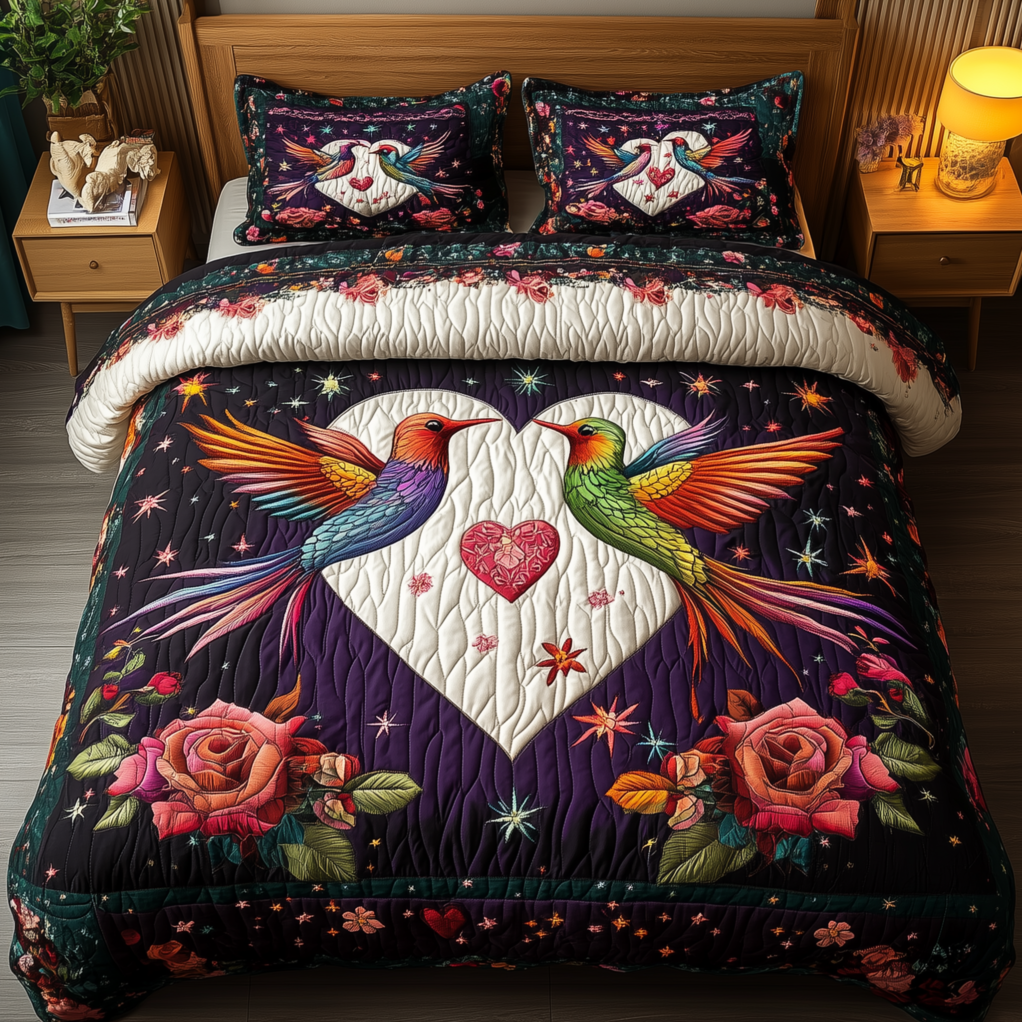 Wings of Love Quilted Bedding Set Wings Love Look Gift For Wings Love - Tradiviet