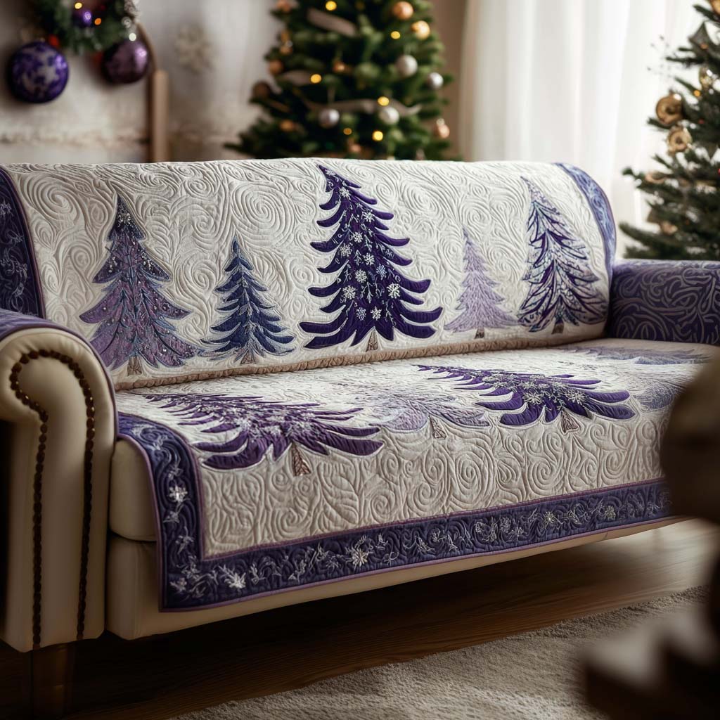 Winter Tree Spirit Quilted Sofa Cover Christmas Decorations Indoor Best Holiday Gifts - Tradiviet