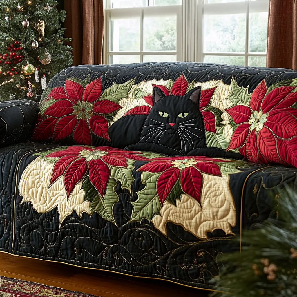 Winter Whisker Magic Quilted Sofa Cover Aesthetic Home Room Decor Interior Design Gift Ideas - Tradiviet