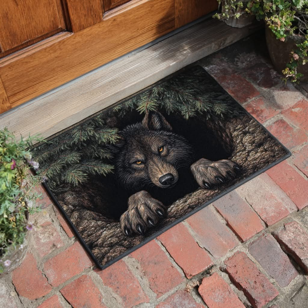 Wolf Forest Peer Doormat Wild Animal Welcome Mat Best Gifts For Wolf Lovers - Tradiviet