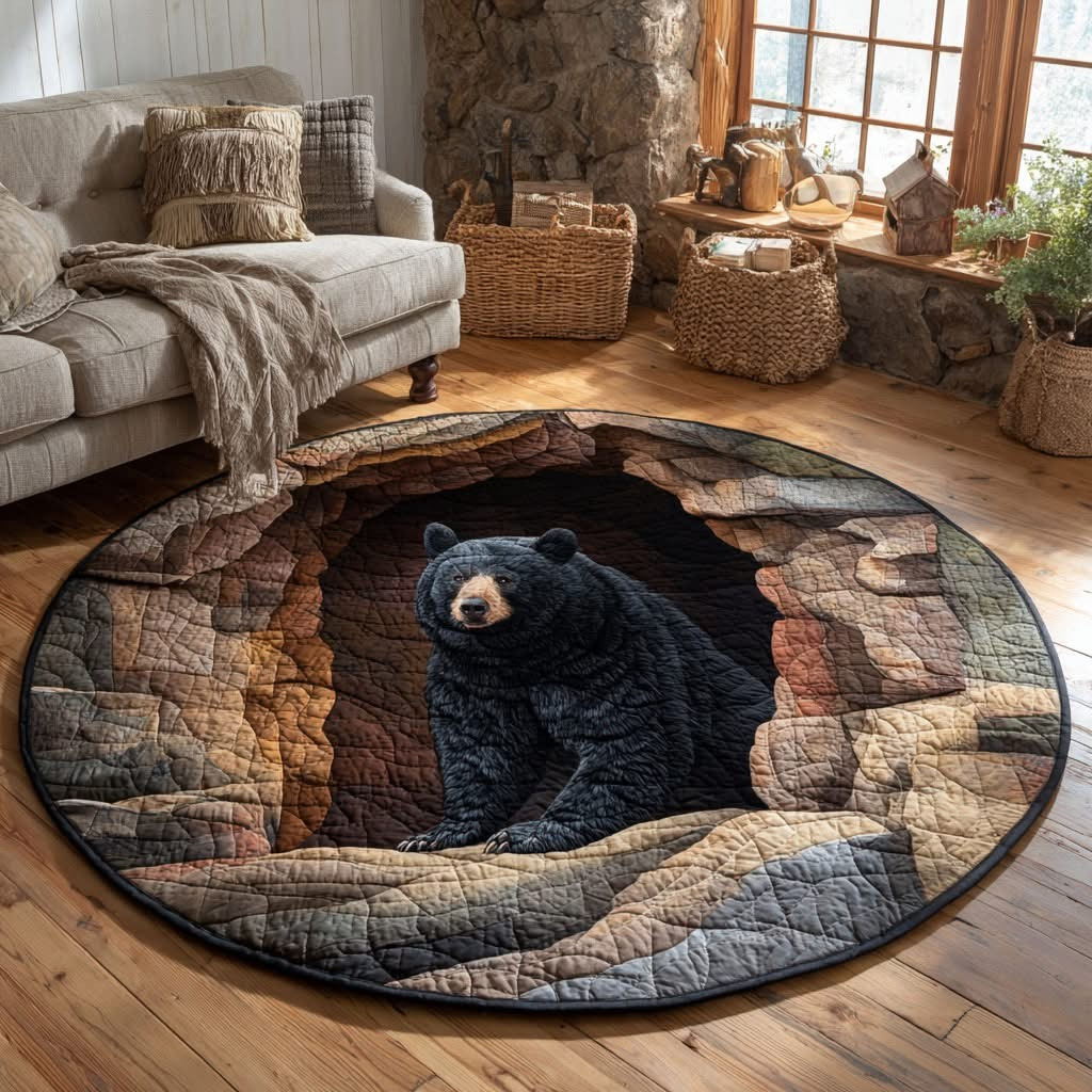Wolf Forest Quilted Round Mat Living Room Decor Best Gifts For Wolf Lovers - Tradiviet