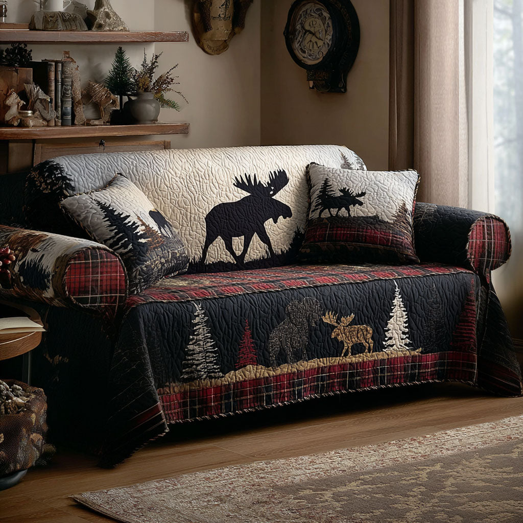 Woodland Dream Quilted Sofa Cover Beautiful Home Room Decor Best Home Decor Gifts - Tradiviet
