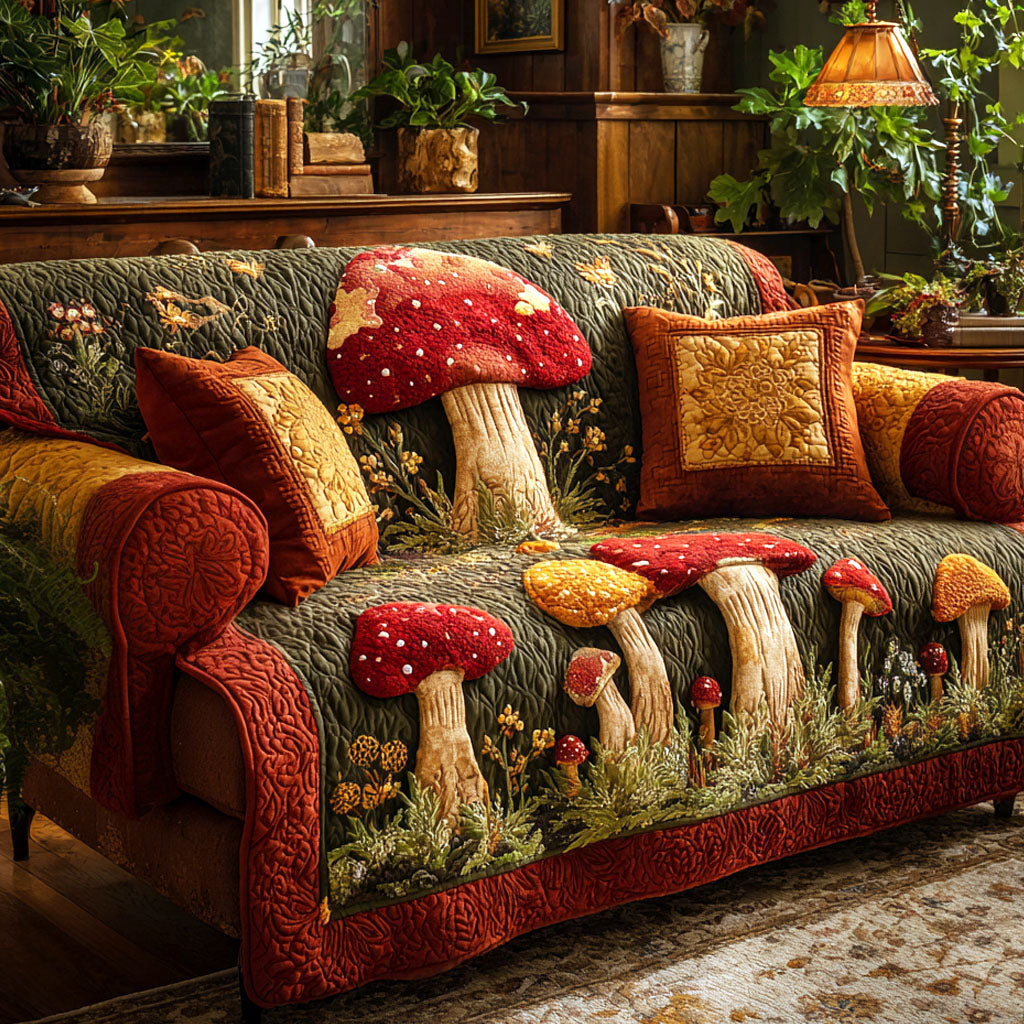 Woodland Dreams Quilted Sofa Cover Christmas Decorations Indoor Secret Santa Gifts - Tradiviet