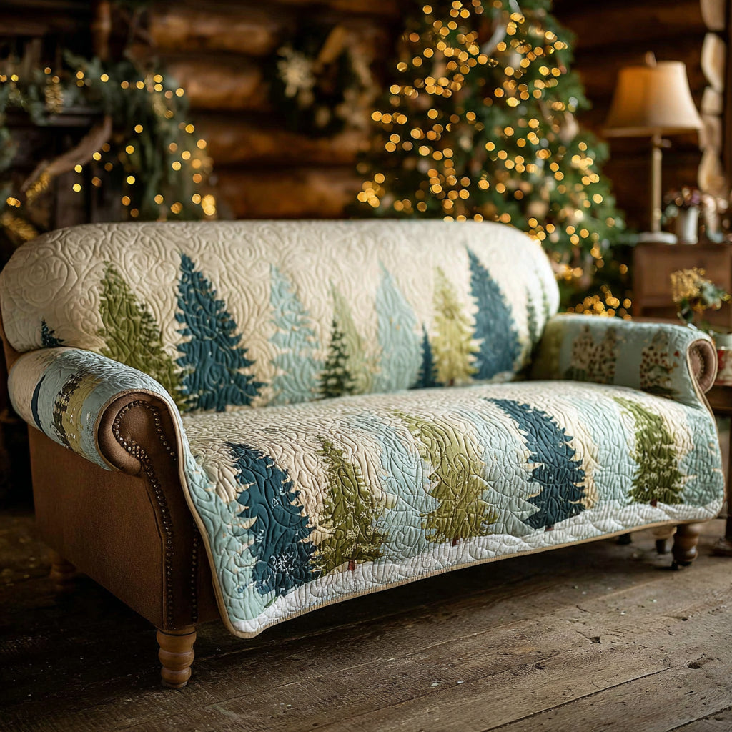 Woodland Peace Quilted Sofa Cover Seasonal Room Decor House Lover Gift Ideas - Tradiviet