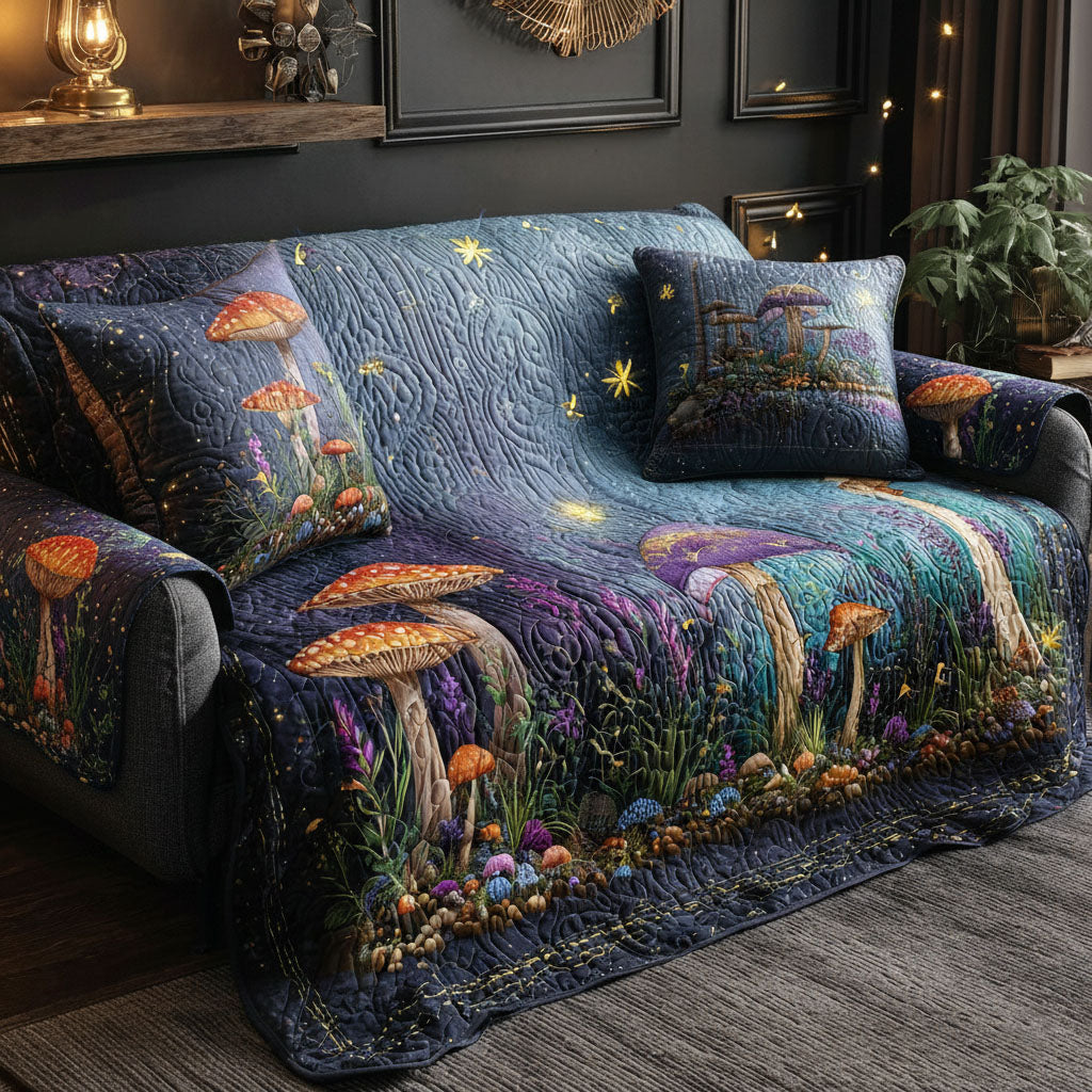 Woodlight Trail Quilted Sofa Cover Soft Home Room Decor Room Decor Gift Ideas - Tradiviet