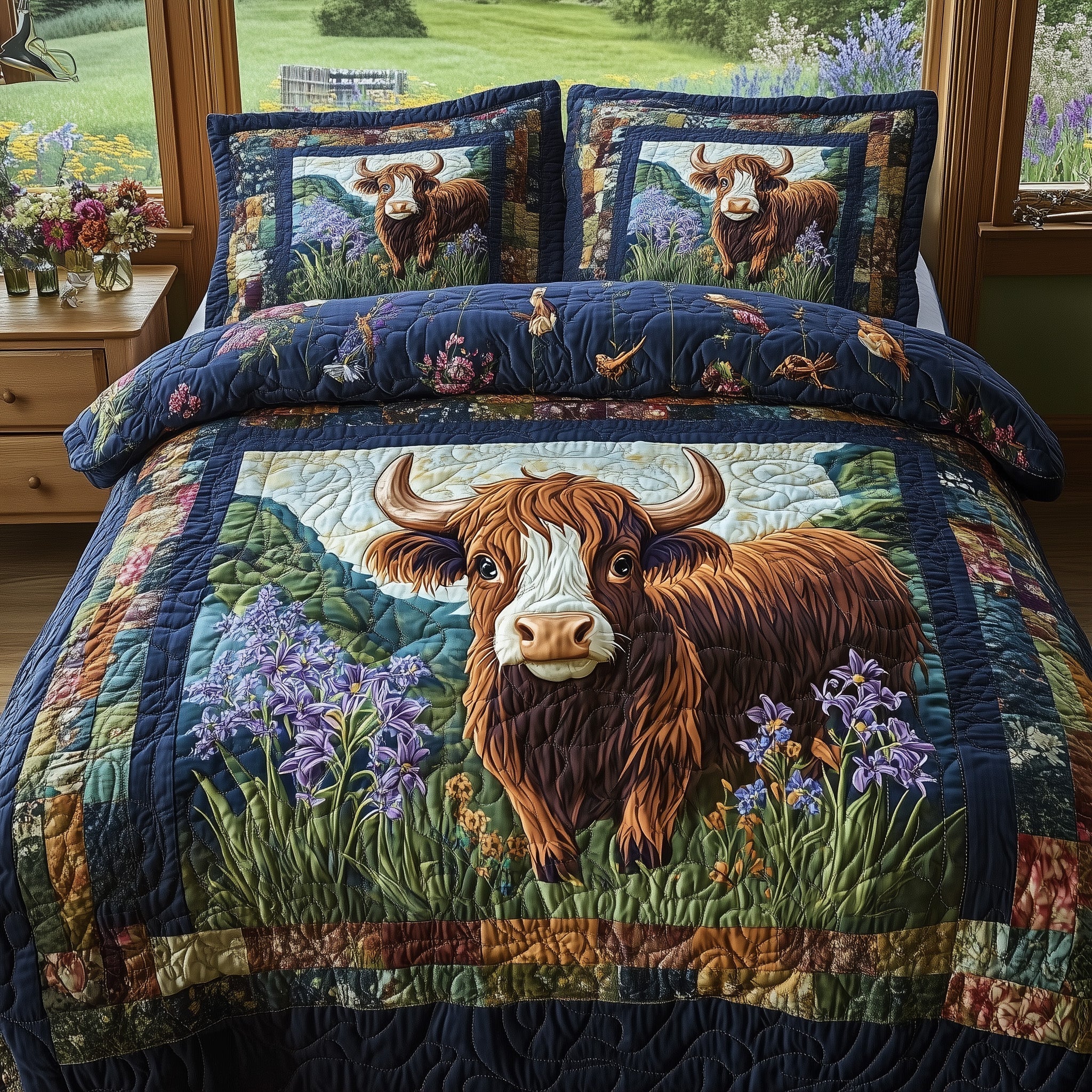 Wooly Wanderers Quilted Bedding Set Wooly Wanderers Wonder Gift For Wooly - Tradiviet