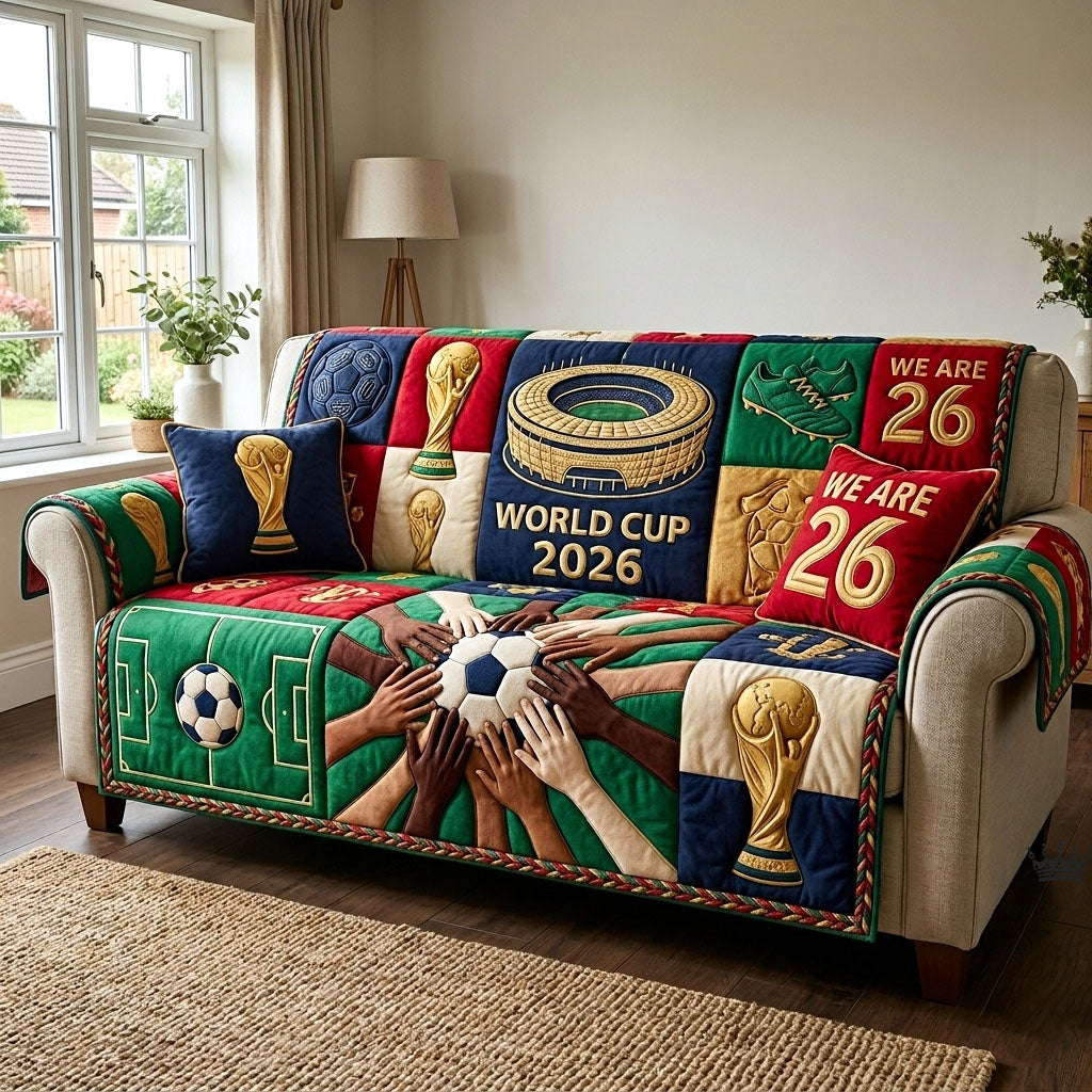 World Championship Quilted Sofa Cover Sports Home Couch Cover Gifts For Home Decor - Tradiviet