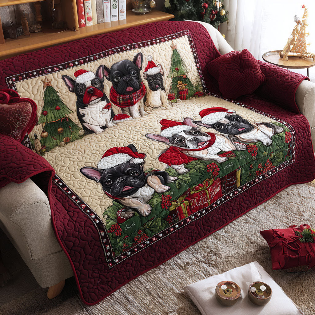 A Frenchie Tale Quilted Sofa Cover The Best Slipcovers Gift Ideas For Dog Lovers