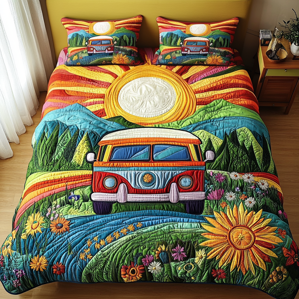 Adventure Awaits Quilted Bedding Set Bed Decor Special Mothers Day Gift