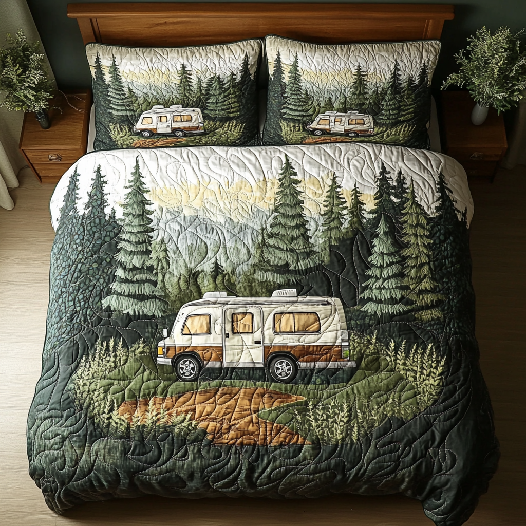 Adventure Bound Quilted Bedding Set Cute Bed Sheet Set First Fathers Day Gift