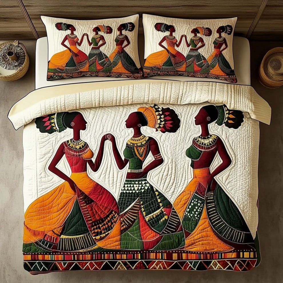 African American Women Quilted Bedding Set Bedroom Decor Ideas Gift For African Women