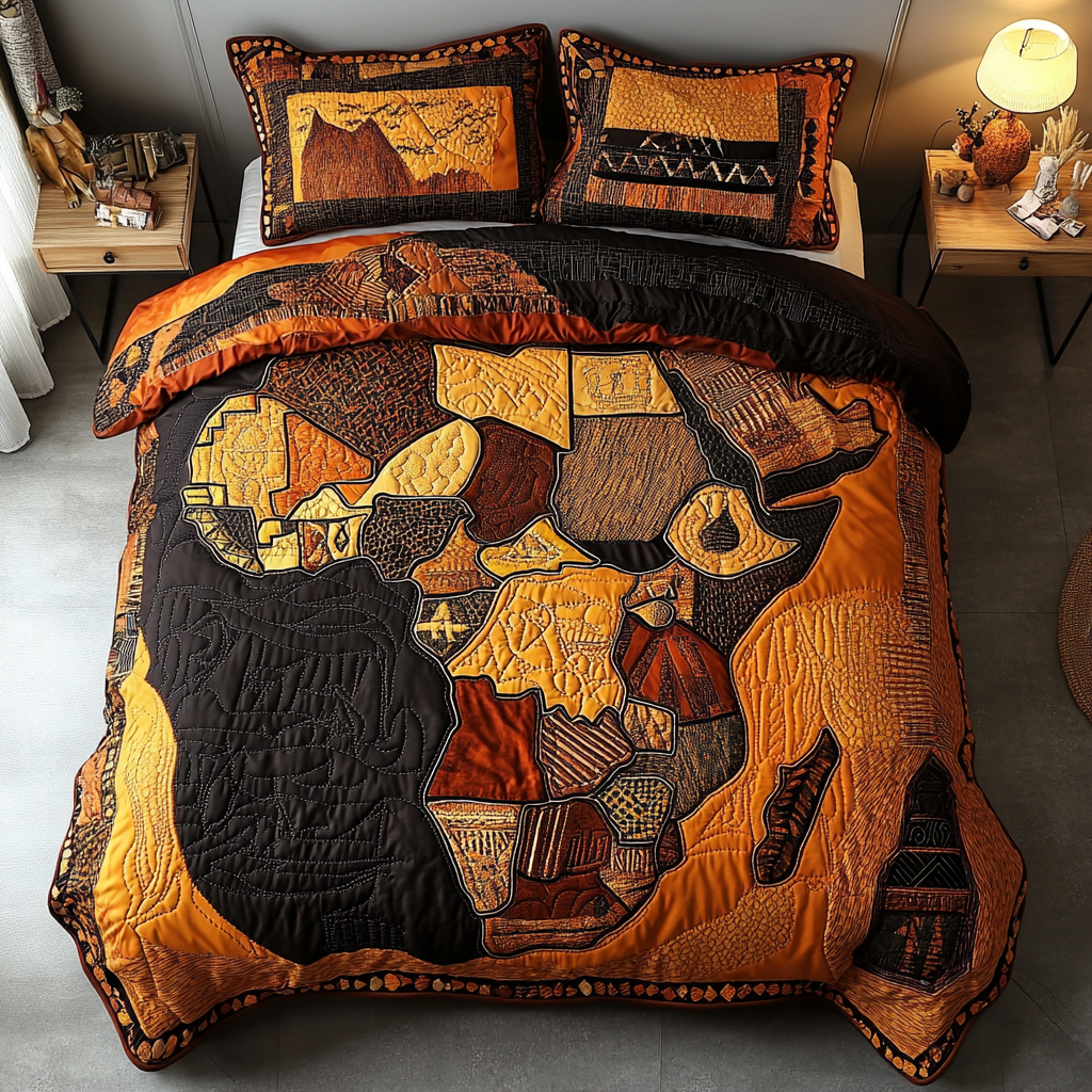 African Dream Quilted Bedding Set Bedroom Decorations Best Melanin Gifts For Ladies