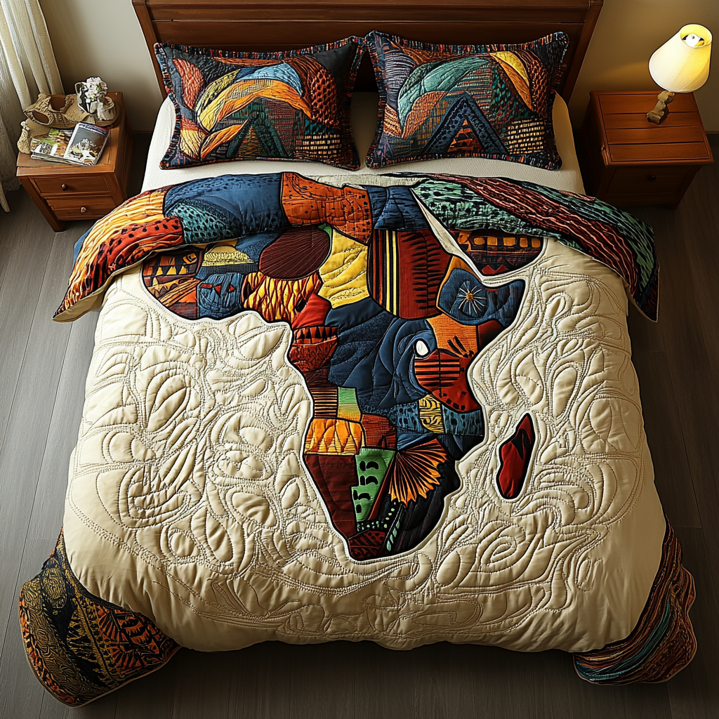 African Dream Quilted Bedding Set Cute Bed Sheet Set Gifts For Black History Month