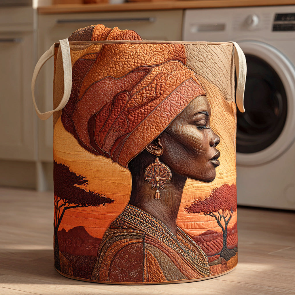 Afro Glow Quilted Laundry Basket Unique Hampers Thoughtful Mother's Day Gifts