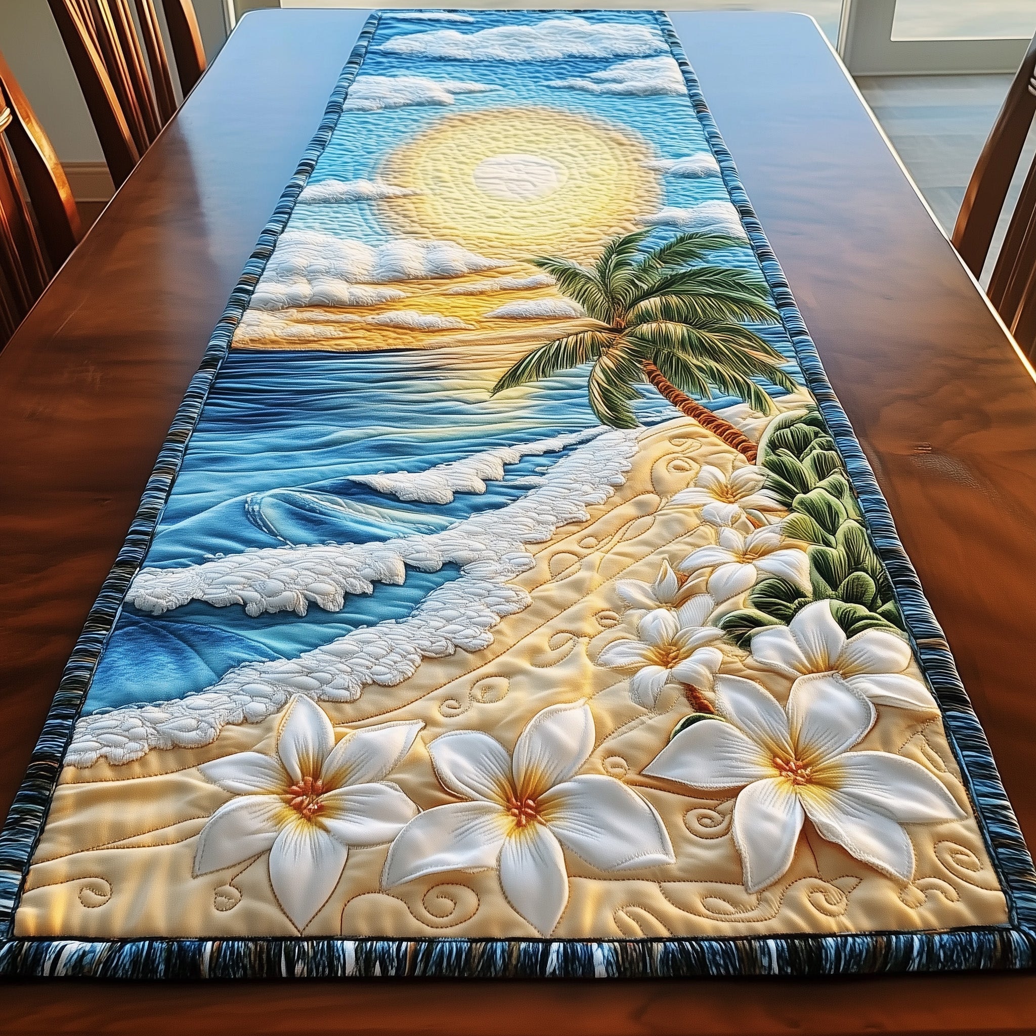 Aloha Petals Quilted Table Runner Dinner Table Decor Gifts To Get Your Mother