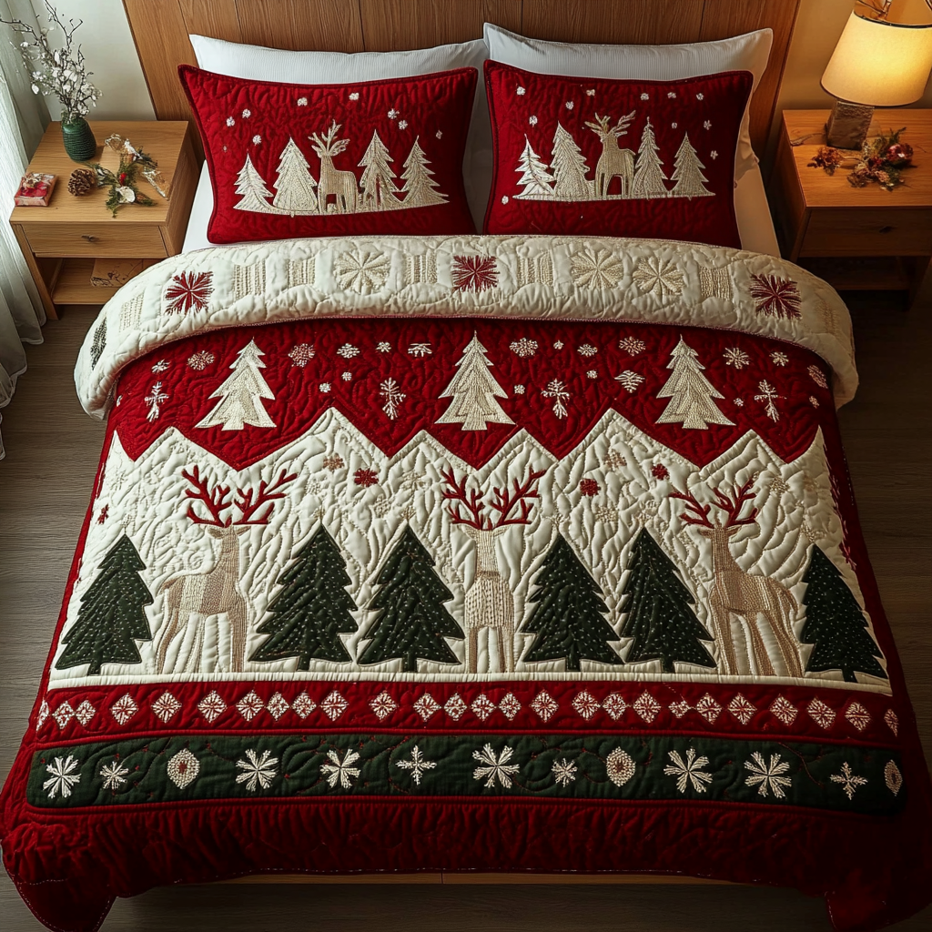 Alpine Bliss Quilted Bedding Set Holiday Duvet Covers Gifts To Give Mother In Law For Christmas