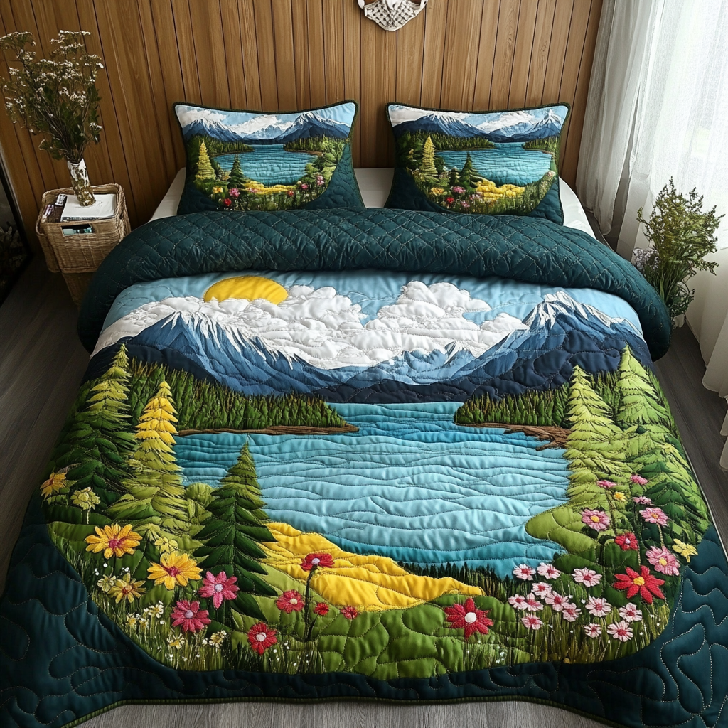 Alpine Dream Quilted Bedding Set Best Bedding Sets Special Gift For Father
