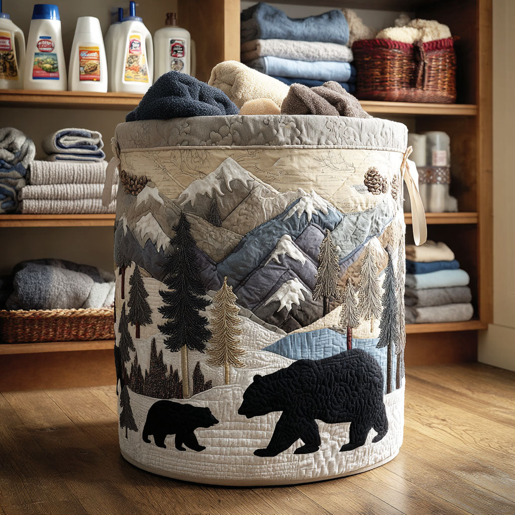 Alpine Journey Quilted Laundry Basket Best Dirty Clothes Hamper Hunting Gifts For Him