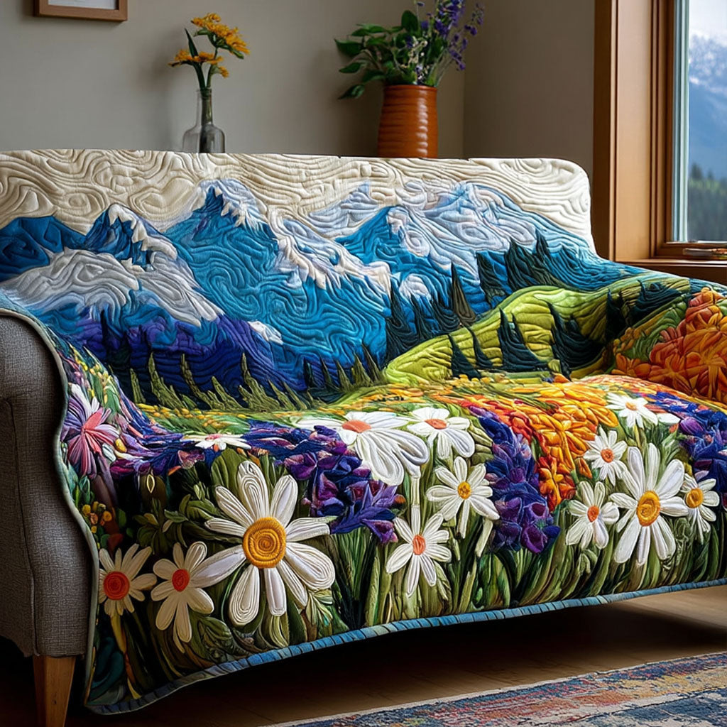 Alpine Meadow Quilted Sofa Cover Living Room Decor Ideas Presents For Flower Lovers