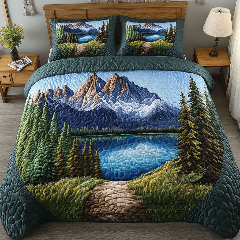 Alpine Reflection Quilted Bedding Set Best Bed Sheet Set Online Mother' Day Gifts