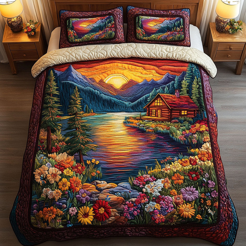 Alpine Serenity Quilted Bedding Set Cute Bedsheets Best Family Gifts