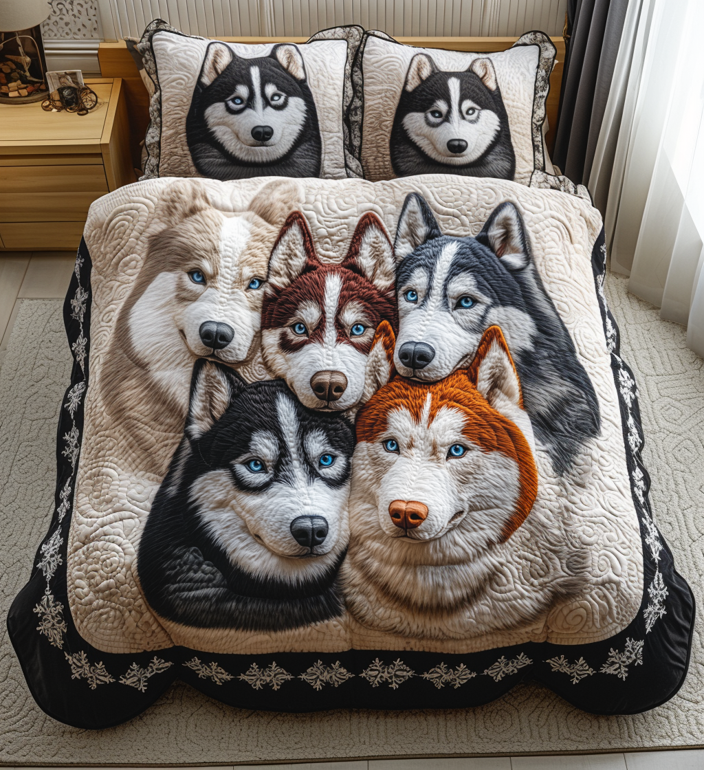 Alpine Spirit Quilted Bedding Set Best Sheet Sets Husky Related Gifts