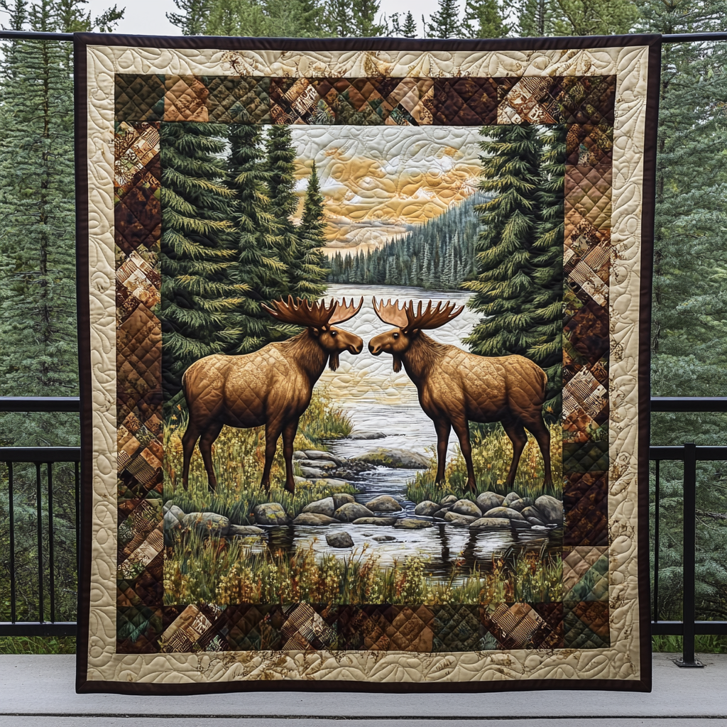Alpine Wilderness Quilted Blanket Bedsheet Comforter Set Special Gifts For Dad From Son
