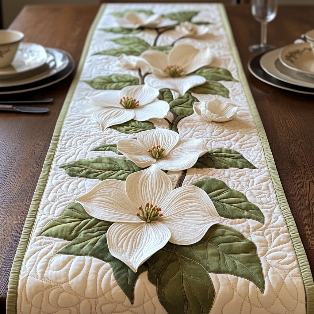 Amazing Blooming Grace Quilted Table Runner Dining Room Table Toppers Great Mother's Day Gift Ideas