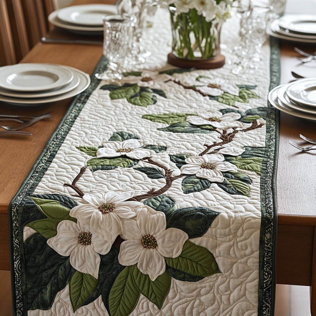 Amazing Blooming Grace Quilted Table Runner Unusual Table Runners Useful Mother's Day Gifts