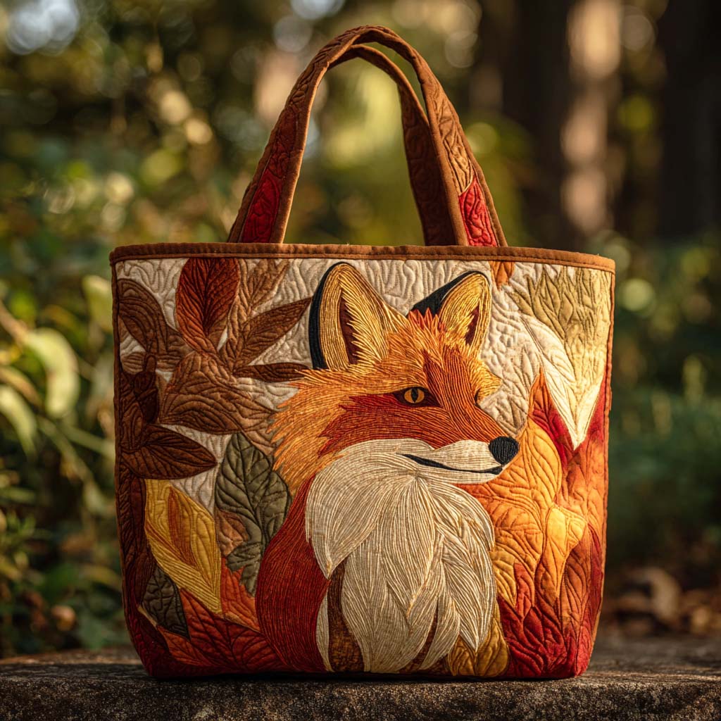 Amber Forest Fox Quilted Tote Bag Trendy Bags For Women Ideas For Moms Birthday