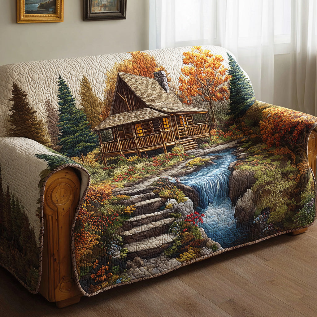 Amber Forest Quiet Quilted Sofa Cover Sofa Protector Gifts For Forest Lovers