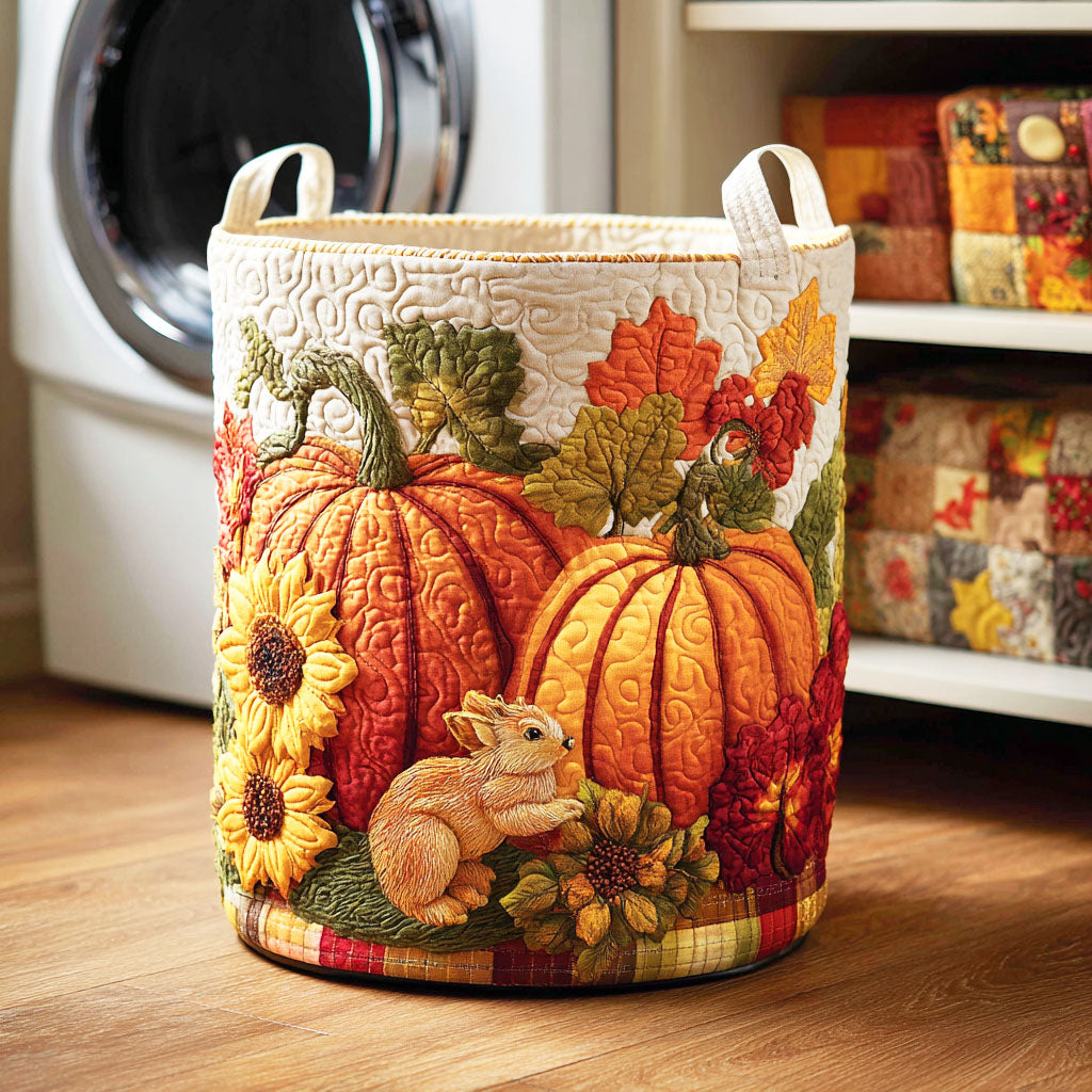 Amber Glow Quilted Laundry Basket Modern Clothes Hamper Mother's Day Gifts For Friends