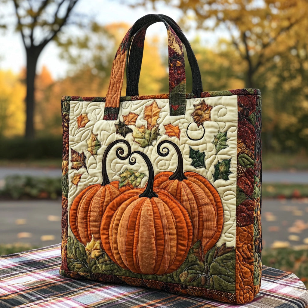 Amber Pumpkin Quilted Tote Bag Best Totes For Women Awesome Mother's Day Gifts