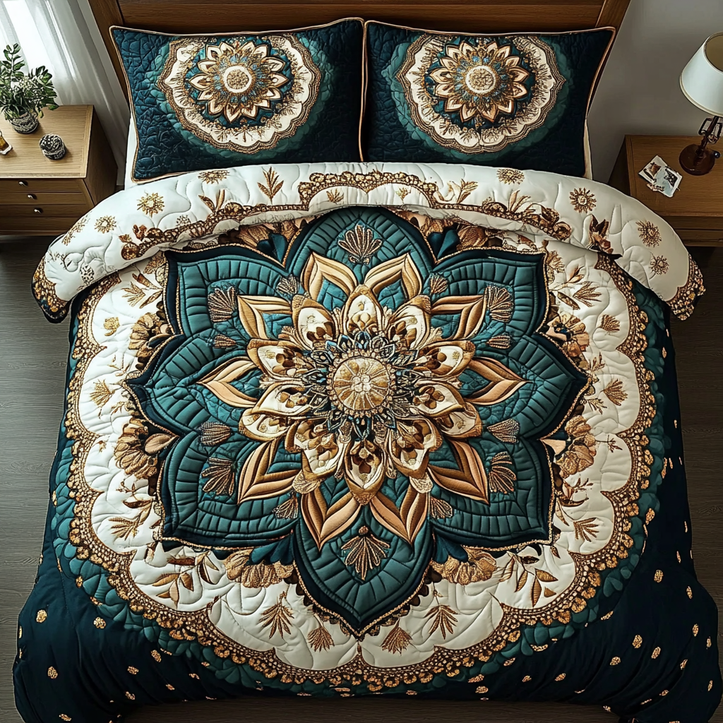 Amber Serenity Quilted Bedding Set Best King Sheets Mothers Day Present Ideas