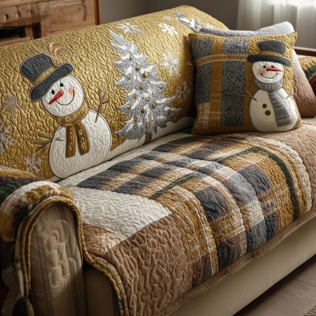 Amber Star Festive Nights Quilted Sofa Cover Christmas Couch Decor Christmas Ideas