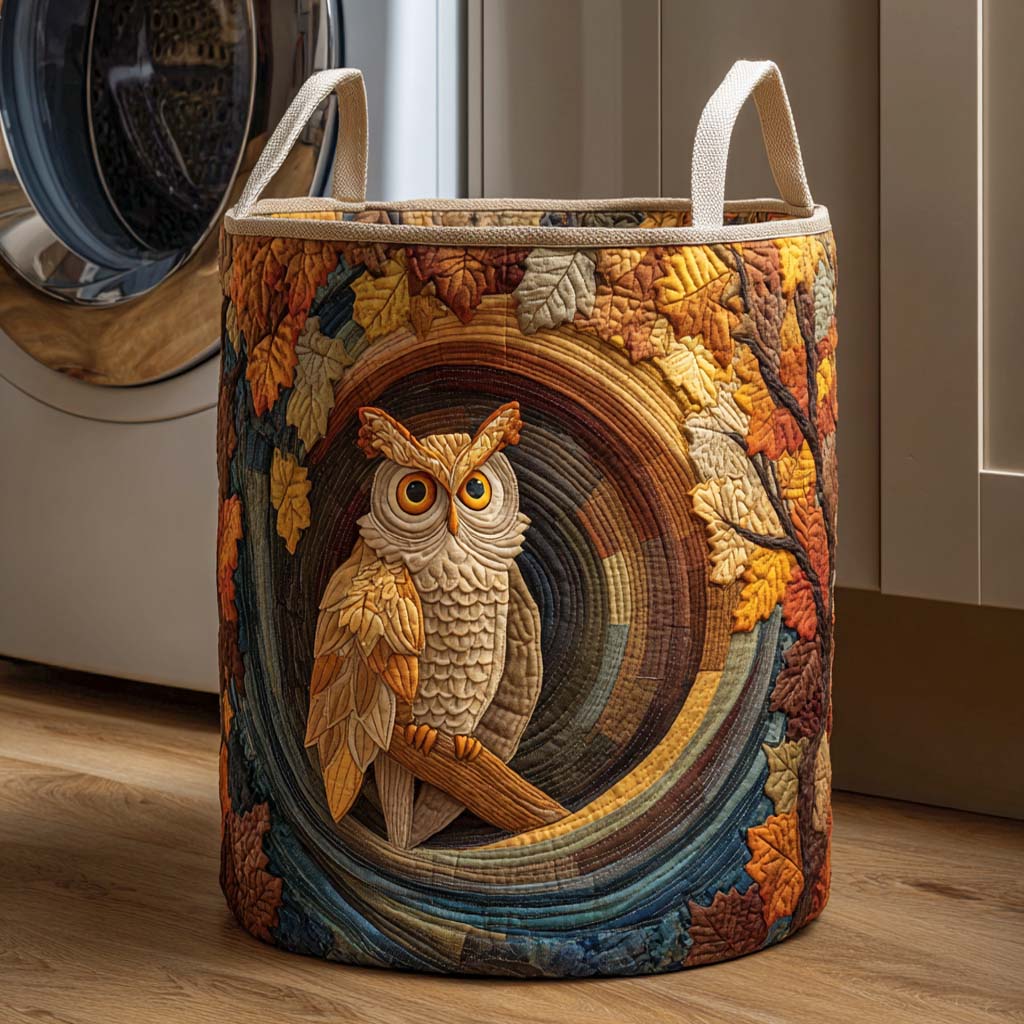 Amber Wisdom Quilted Laundry Basket House Decor Owl Gifts For Mom Mother's Day