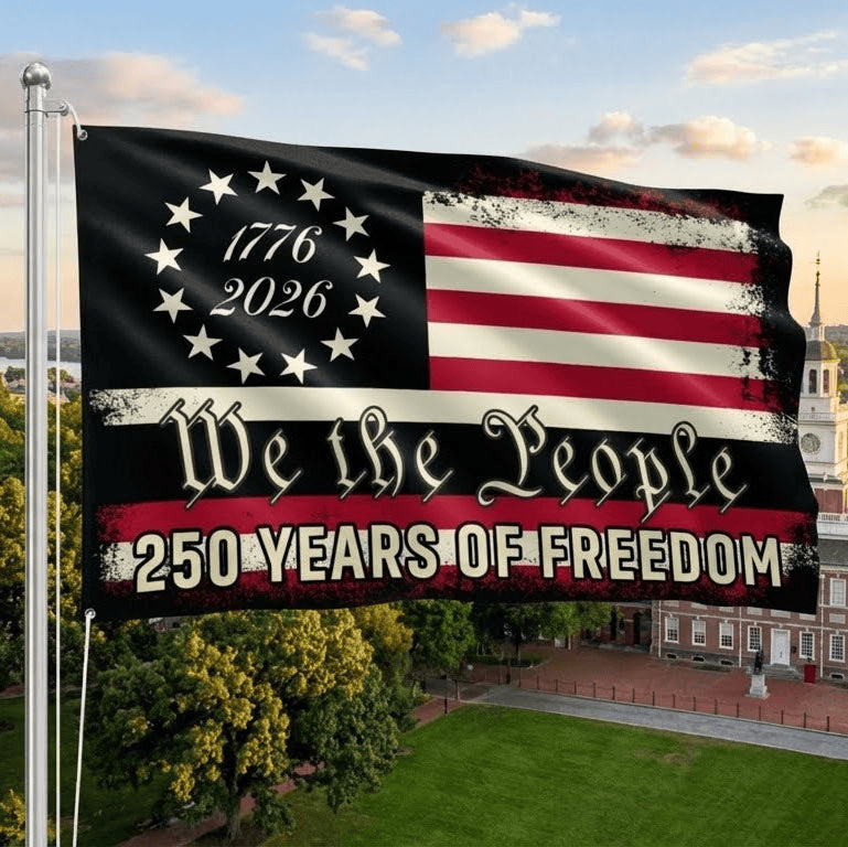 America 250th Anniversary Flag 1776 2026 We The People Patriotic Yard Sign Gift for Him