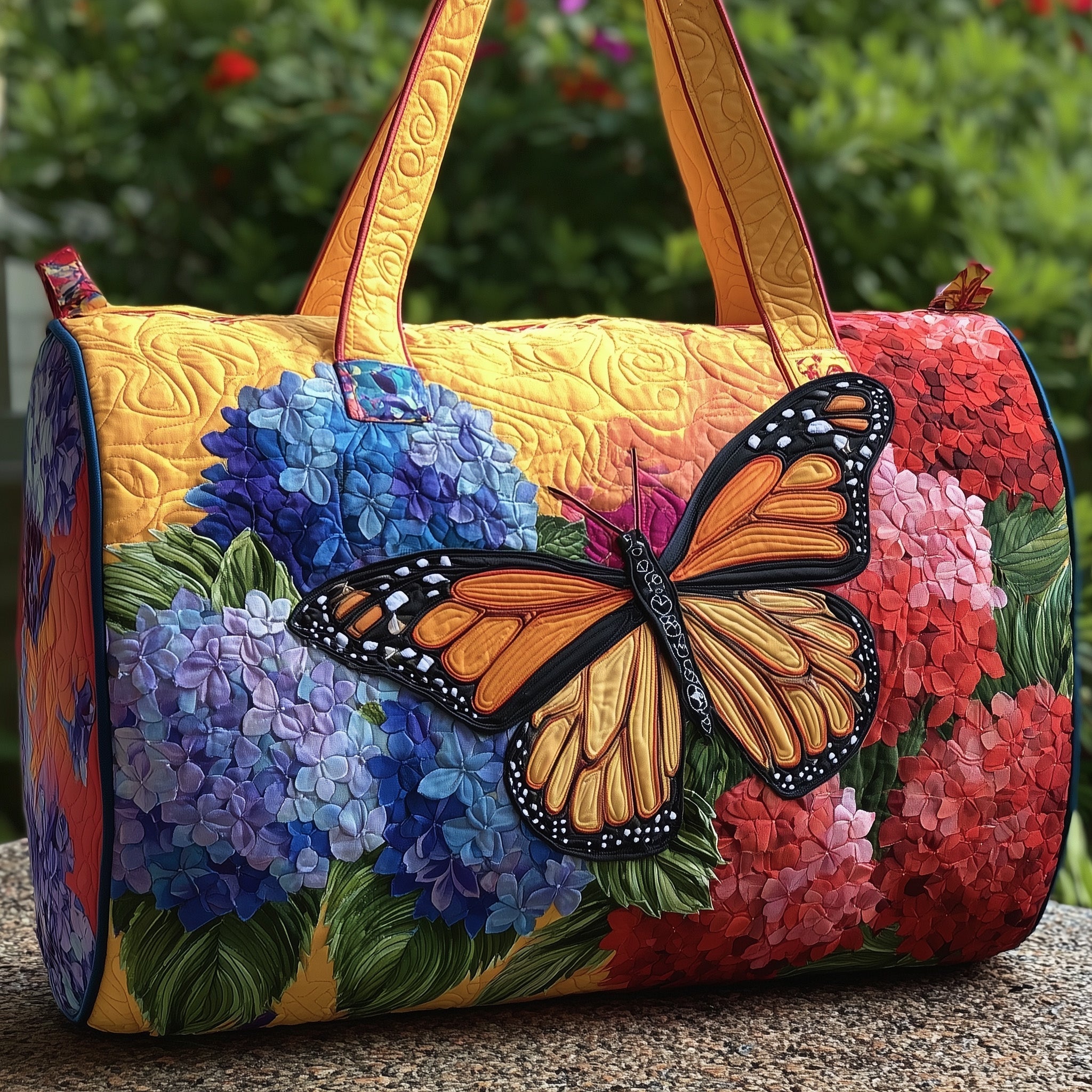 Amethyst Butterfly Quilted Duffle Bag Trendy Duffle Bags For Women Present Ideas For Mom